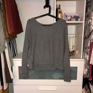 Gray Cropped Sweater